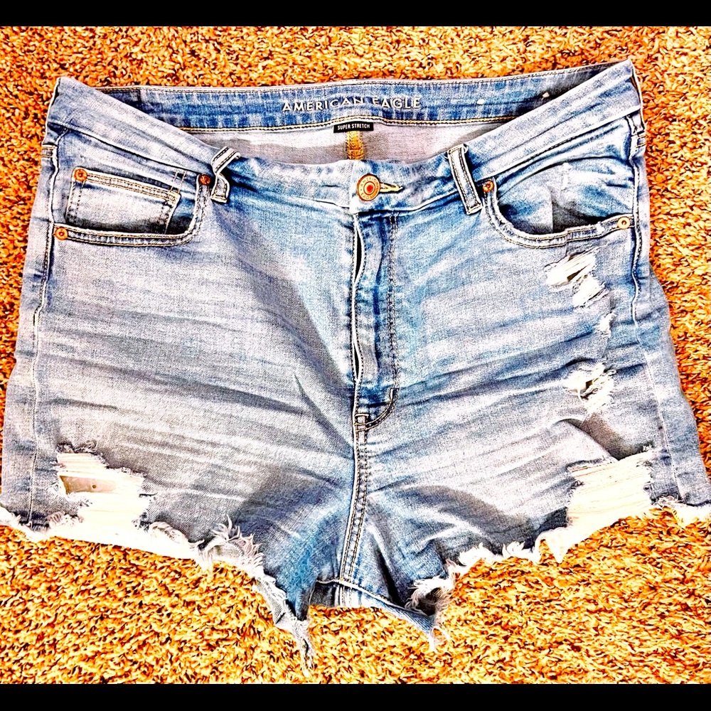 American Eagle distressed denim shorts